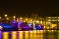 Southwark bridge at Christmas, London Royalty Free Stock Photo