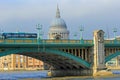 Southwark Bridge, London Royalty Free Stock Photo