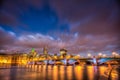 Southwark Bridge at night Royalty Free Stock Photo