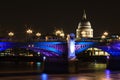 Southwark bridge at night Royalty Free Stock Photo