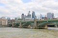 Southwark Bridge over the River Thames, London Royalty Free Stock Photo