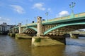 Southwark Bridge over the River Thames, London Royalty Free Stock Photo