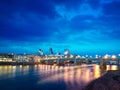 Southwark Bridge over Thames river in London, England. Royalty Free Stock Photo