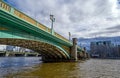 Southwark Bridge and River Thames in London, UK Royalty Free Stock Photo