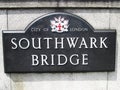 Southwark Bridge sign