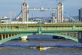 Southwark bridge and a Tower bridge , London