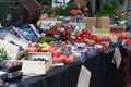 Stall with vegetables and fruits at Borough Market