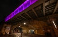 Southwark, London, UK: Bermondsey Street passing through a road tunnel with cyclist Royalty Free Stock Photo