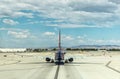 Southwest Airline airplane at the tarmac of McCarran International Airport in Las Vegas, Nevada, United States