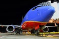 A Southwest Airlines at the airport Royalty Free Stock Photo