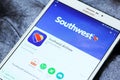 Southwest airlines app logo on google play Royalty Free Stock Photo