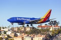 Southwest Airlines Boeing 737-700 airplane San Diego airport Royalty Free Stock Photo