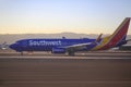 Southwest Airlines Boeing 737-8h4 Aircraft N8501V Taxiing at PHX Airport Royalty Free Stock Photo