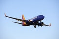 Southwest Airlines 737 Commercial Jet Airplane Royalty Free Stock Photo