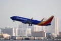 Southwest Airlines taking off from Las Vegas Airport LAS Royalty Free Stock Photo