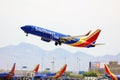 Southwest Airlines taking off from Las Vegas Airport LAS Royalty Free Stock Photo