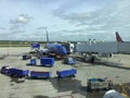 Southwest Airlnes at Long Beach airport on the tarmac, California Royalty Free Stock Photo