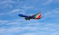 Southwest Airplane flying in the sky