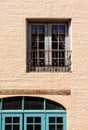 Southwest architecture, second story balcony doors Royalty Free Stock Photo