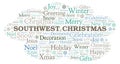 Southwest Christmas word cloud