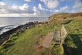 Southwest Coast Path view to Baggy Point Royalty Free Stock Photo