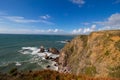 Southwest coastal path the great ledge, devon Royalty Free Stock Photo