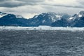 The southwest coastline of Greenland surrounded by icy waters