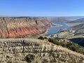 Southwest corner of Flaming Gorge Reservoir. Photo taken from Sheep Creek Outlook. Royalty Free Stock Photo