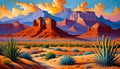 Southwest desert natural geology landscape native vegetation