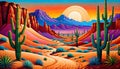 Southwest desert sunset cliff erosion formation landscape colors Royalty Free Stock Photo