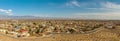 Southwest living. Albuquerque Metro Area Residential Panorama with the view of the Sandia Mountains in the distance Royalty Free Stock Photo