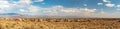 Southwest living. Albuquerque Metro Area Residential Panorama with the view of the Sandia Mountains in the distance Royalty Free Stock Photo