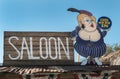 Southwest mining town saloon sign