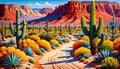 Southwest red desert dirt road cactus scenic drive