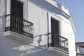 Southwest Spain traditional whitewashed balconies