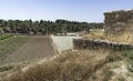 The Southwest Tower and Moshav Lachish at Tel Lakhish in Israel