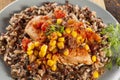 Southwestern Chicken with Rice and Corn Royalty Free Stock Photo