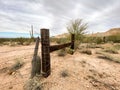 Southwestern Desert View With a Fence