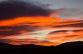 Southwestern New Mexico sunset sets the clouds ablaze