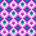 Modern Pink Aztec diamonds mosaic pattern