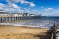 Southwold`s iconic pier against a beautiful sky in Southwold, Suffolk, UK