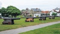 SOUTHWOLD, SUFFOLK/UK - JUNE 12 : Ancient Cannons on Display in