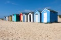 SOUTHWOLD, SUFFOLK/UK - JUNE 2 : Colourful Beach huts in Southwold Suffolk on June 2, 2010 Royalty Free Stock Photo