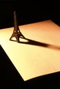 Souvenier Eiffel Tower on paper Royalty Free Stock Photo