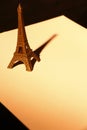 Souvenier Eiffel Tower on paper close up Royalty Free Stock Photo