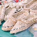 Souvenir bast shoes woven from bast Royalty Free Stock Photo