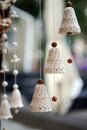 Souvenir ceramic bells at the market