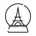 Souvenir de Paris / Paris memories / vector icon of tour eiffel