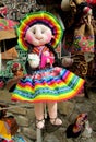 Souvenir dolls in bolivian national cloth