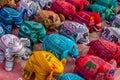 Souvenir fabric elephants at a night market in Luang Prabang, Laos Royalty Free Stock Photo